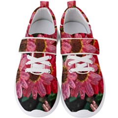 Three Dripping Flowers Men s Velcro Strap Shoes by okhismakingart