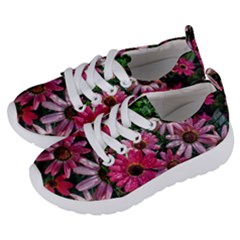 Pink Asters Kids  Lightweight Sports Shoes by okhismakingart