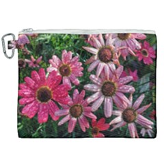 Pink Asters Canvas Cosmetic Bag (xxl) by okhismakingart