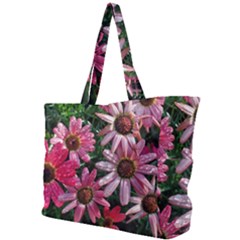 Pink Asters Simple Shoulder Bag by okhismakingart