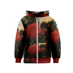 Rose Landscape Kids  Zipper Hoodie