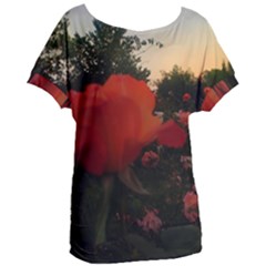 Rose Landscape Women s Oversized Tee