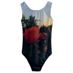 Rose Landscape Kids  Cut-Out Back One Piece Swimsuit