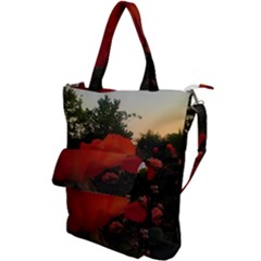 Rose Landscape Shoulder Tote Bag by okhismakingart