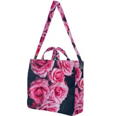 Pink Roses Ii Square Shoulder Tote Bag by okhismakingart