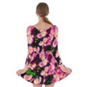 Pink Flower Bushes Long Sleeve Skater Dress View2