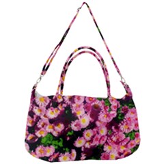 Pink Flower Bushes Removal Strap Handbag by okhismakingart