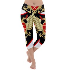 Iranian Army Karate Badge Lightweight Velour Capri Yoga Leggings by abbeyz71