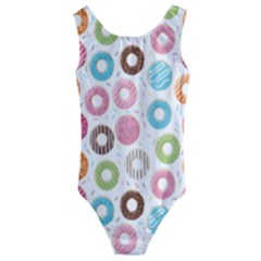 Donut Pattern With Funny Candies Kids  Cut-out Back One Piece Swimsuit by genx