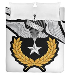 Iranian Army Parachutist Master 3rd Class Badge Duvet Cover Double Side (queen Size) by abbeyz71