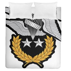 Iranian Army Parachutist Master 2nd Class Badge Duvet Cover Double Side (queen Size) by abbeyz71