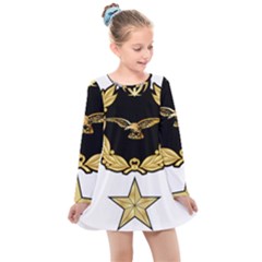 Iranian Army Aviation Pilot Third Class Wing Kids  Long Sleeve Dress by abbeyz71