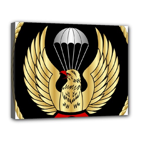 Iranian Army Freefall Parachutist 3rd Class Badge Canvas 14  X 11  (stretched) by abbeyz71