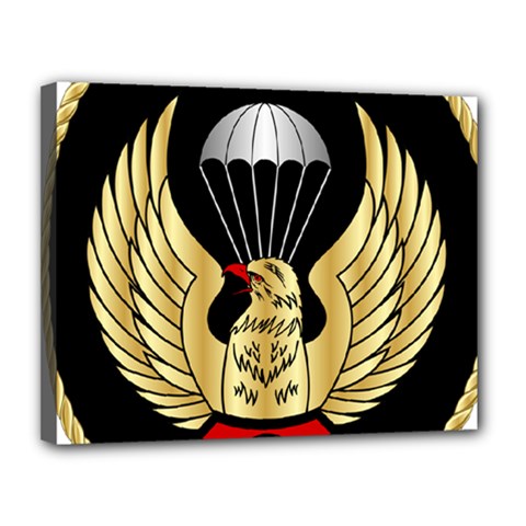 Iranian Army Freefall Parachutist 2nd Class Badge Canvas 14  X 11  (stretched) by abbeyz71