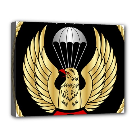 Iranian Army Freefall Parachutist 1st Class Badge Deluxe Canvas 20  X 16  (stretched) by abbeyz71