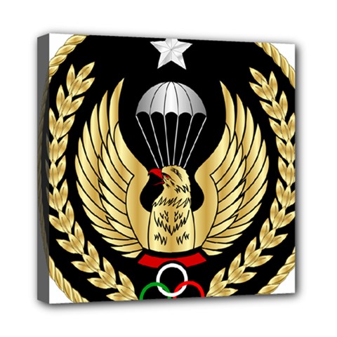 Iranian Army Freefall Parachutist Master 3rd Class Badge Mini Canvas 8  X 8  (stretched) by abbeyz71