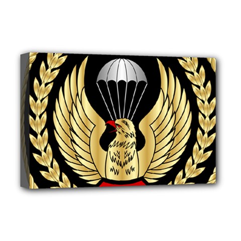 Iranian Army Parachutist Freefall Master 2nd Class Badge Deluxe Canvas 18  X 12  (stretched) by abbeyz71