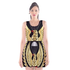 Iranian Army Parachutist Freefall Master 2nd Class Badge Scoop Neck Skater Dress by abbeyz71