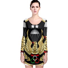 Iranian Army Freefall Parachutist Master 1st Class Badge Long Sleeve Bodycon Dress by abbeyz71