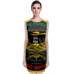 Iranian Army Aviation Bell 214 Helicopter Pilot Chest Badge Sleeveless Velvet Midi Dress by abbeyz71