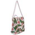 Tropical Watermelon Leaves Pink and green jungle leaves retro Hawaiian style Crossbody Backpack View2