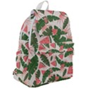 Tropical Watermelon Leaves Pink and green jungle leaves retro Hawaiian style Top Flap Backpack View2