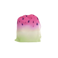Watermelon Pastel Gradient Pink Watermelon Pastel Gradient Drawstring Pouch (small) by genx