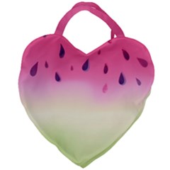 Watermelon Pastel Gradient Pink Watermelon Pastel Gradient Giant Heart Shaped Tote by genx