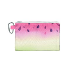 Watermelon Pastel Gradient Pink Watermelon Pastel Gradient Canvas Cosmetic Bag (small) by genx