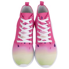 Watermelon Pastel Gradient Pink Watermelon Pastel Gradient Men s Lightweight High Top Sneakers by genx