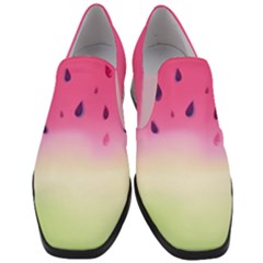 Watermelon Pastel Gradient Pink Watermelon Pastel Gradient Slip On Heel Loafers by genx