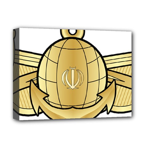 Iranian Navy Amphibious Warfare Badge Deluxe Canvas 16  X 12  (stretched)  by abbeyz71