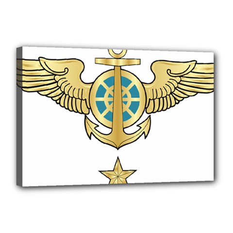 Iranian Navy Aviation Pilot Badge Third Class Canvas 18  X 12  (stretched) by abbeyz71