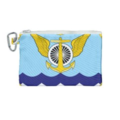 Official Insignia Of Iranian Navy Aviation Canvas Cosmetic Bag (medium) by abbeyz71