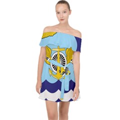 Official Insignia Of Iranian Navy Aviation Off Shoulder Chiffon Dress by abbeyz71