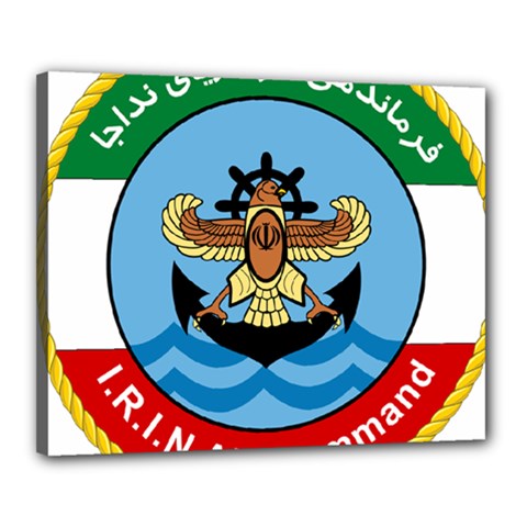 Official Insignia Of Iranian Navy Air Command Canvas 20  X 16  (stretched) by abbeyz71