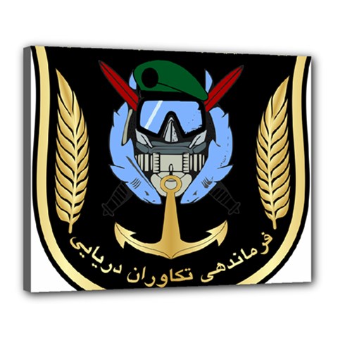 Iranian Naval Commandos Command Insignia Canvas 20  X 16  (stretched) by abbeyz71