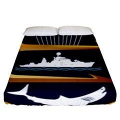 Iranian Navy Marine Corps Badge Fitted Sheet (king Size) by abbeyz71