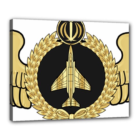 Iranian Air Force F-4 Fighter Pilot Wing Canvas 20  X 16  (stretched) by abbeyz71