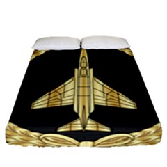 Iranian Air Force F-4 Fighter Pilot Wing Fitted Sheet (queen Size) by abbeyz71