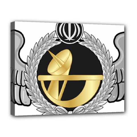 Iran Air Defense Telecom Command Badge Canvas 14  X 11  (stretched)