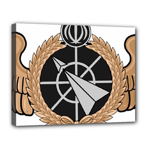 Iran Air Defense Force Badge - Bronze Canvas 14  X 11  (stretched) by abbeyz71
