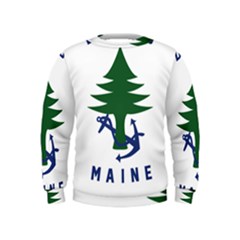 Maine Merchant & Marine Flag Kids  Sweatshirt