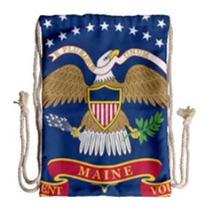 Flag Of The 20th Maine Volunteer Infantry Regiment Drawstring Bag (large) by abbeyz71