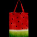 Juicy Paint texture Watermelon red and green watercolor Zipper Classic Tote Bag View2