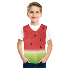 Juicy Paint Texture Watermelon Red And Green Watercolor Kids  Sportswear by genx