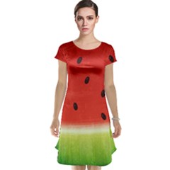 Juicy Paint Texture Watermelon Red And Green Watercolor Cap Sleeve Nightdress by genx