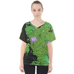 Lily Pond V-neck Dolman Drape Top by okhismakingart