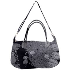 Black And White Lily Pond Removal Strap Handbag by okhismakingart