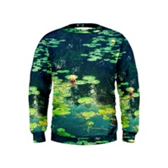 Lily Pond Ii Kids  Sweatshirt by okhismakingart